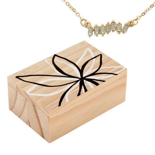 Treasure Box Necklace - Silver Shadow - Flower