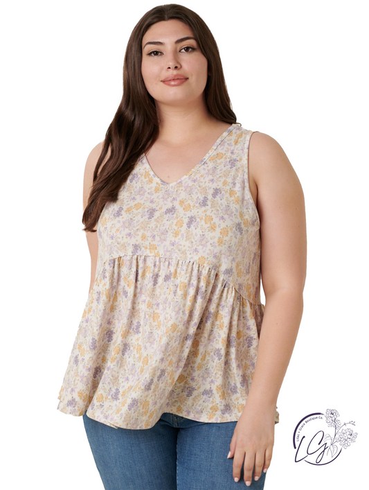 Curvy Just Being Here Babydoll Top