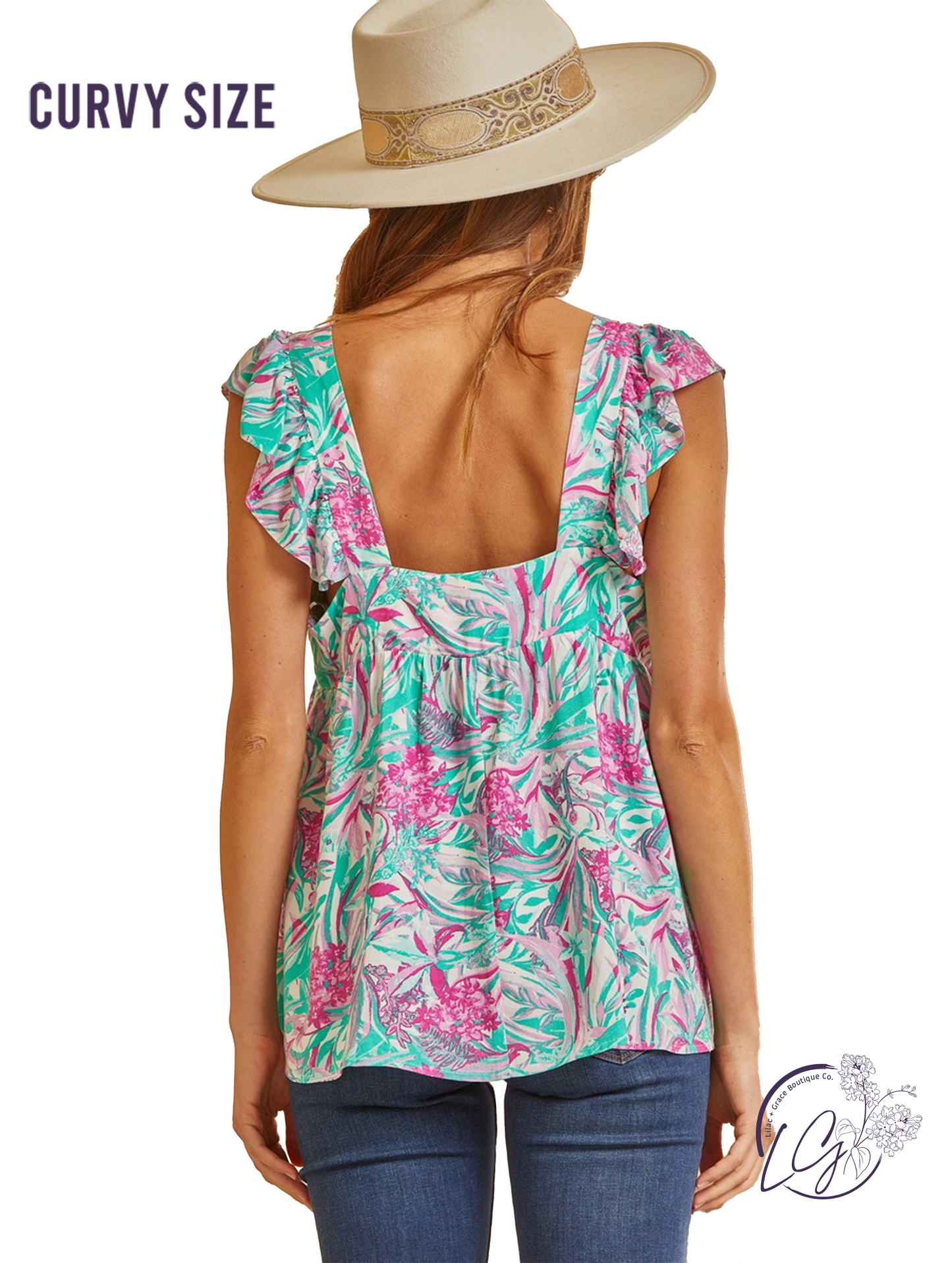 Curvy Palm Grove Blouse