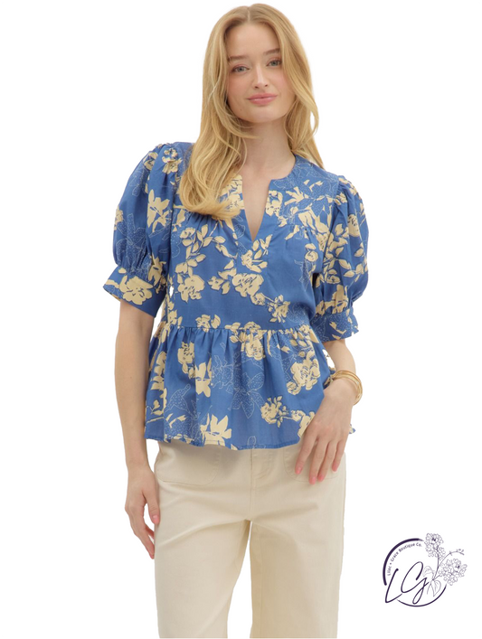 Echoing Leaf Pullover Top