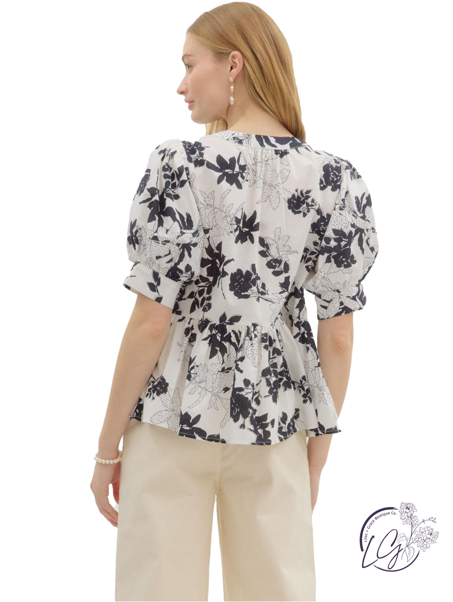 Echoing Leaf Pullover Top