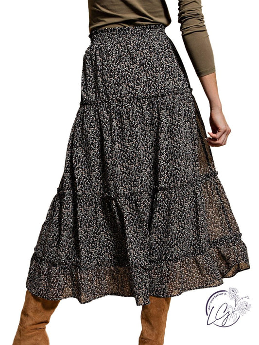 (Sale) Dreamy Drapes Chiffon Tiered Skirt