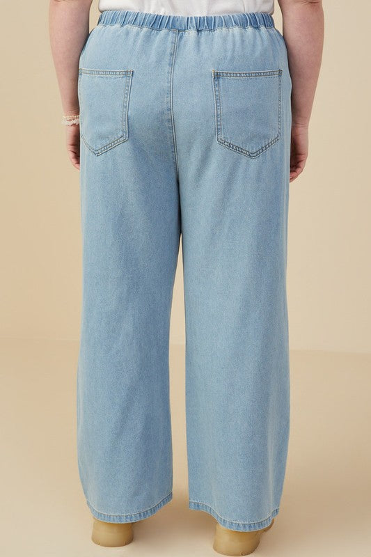 Curvy Coastal Drawstring Denim