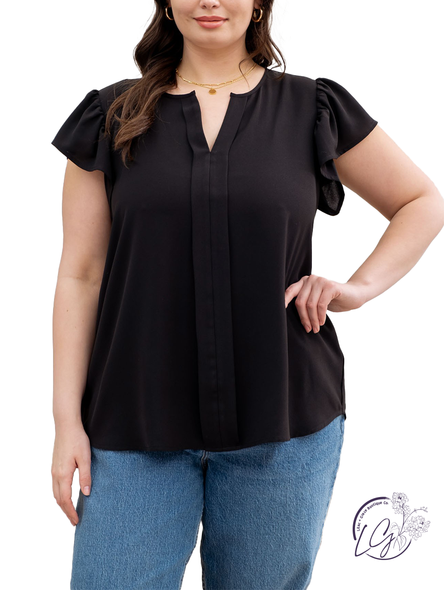 Curvy Downtown Diva Ruffle Top