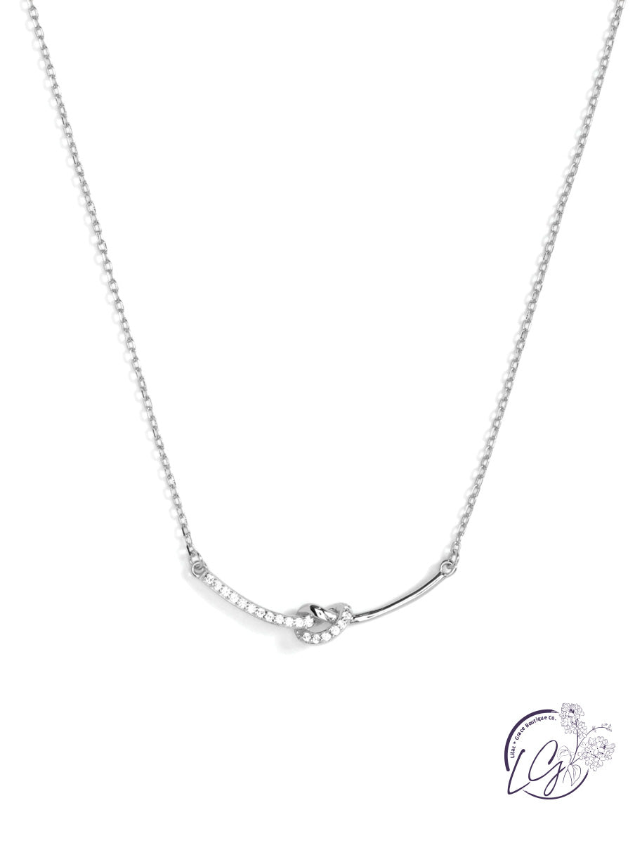 Pave Knot Necklace