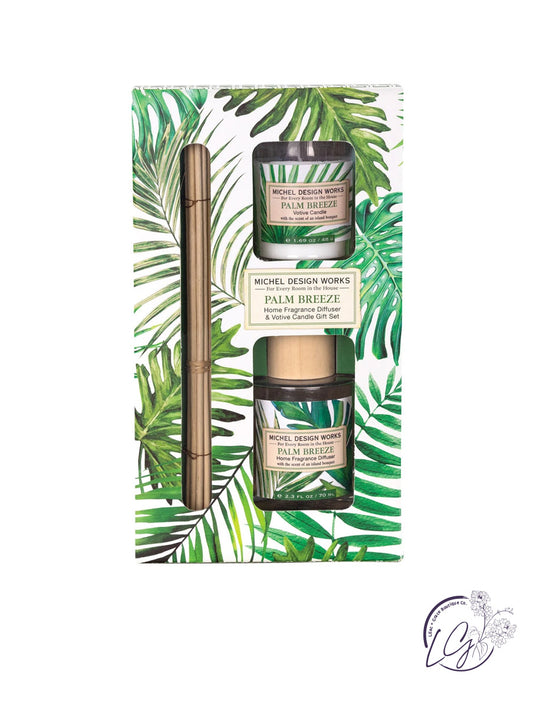 Home Fragrance Diffuser & Votive Candle Gift Set By Michel Design