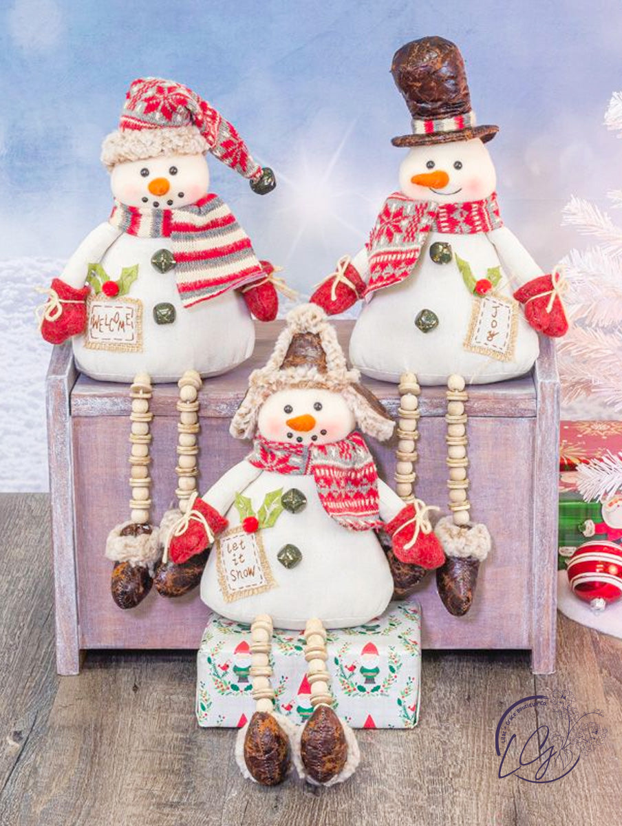 Cinnamon Snowman Button Legs