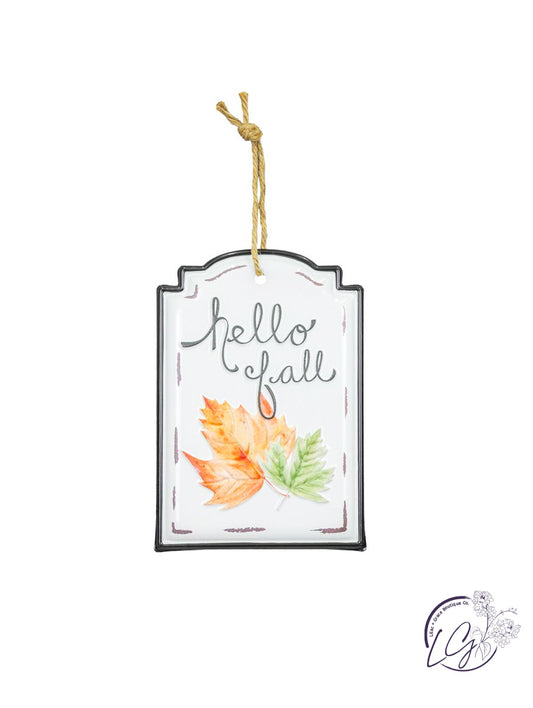 Hello Fall Pumpkin Season Hanger