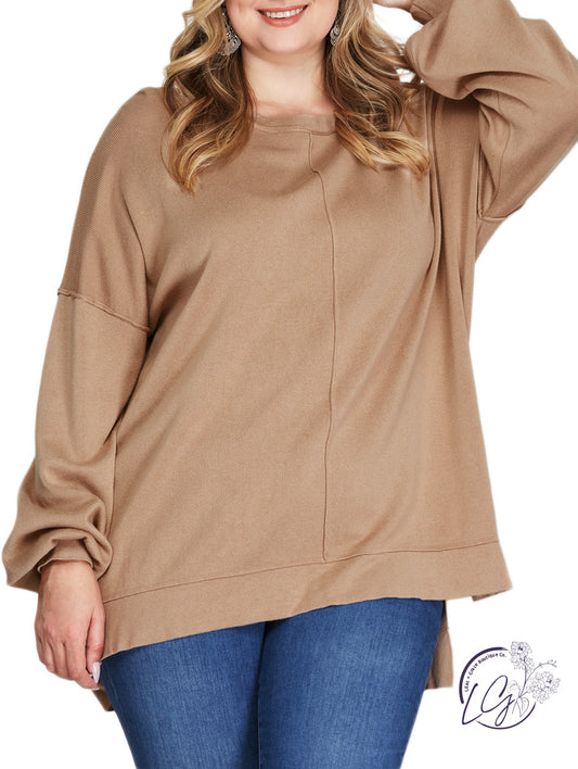 (Sale) Curvy My Reasons Long Sleeve Sweater