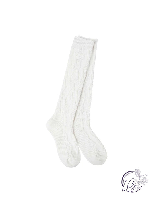 Weekend Cable Knee-high Socks