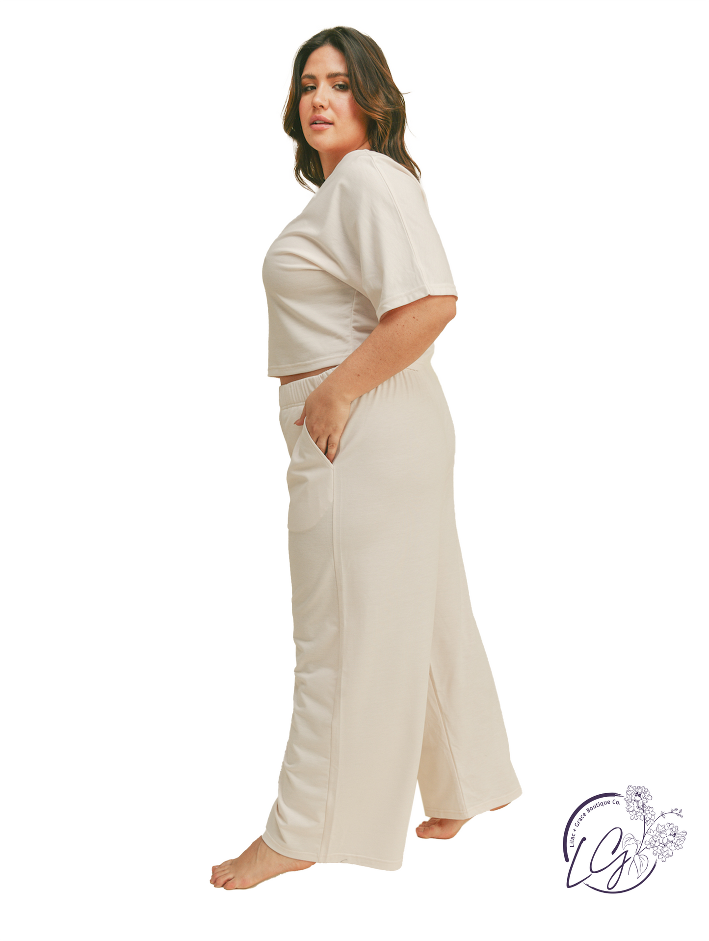 Curvy Beachfront Beauty Wide Leg Pants