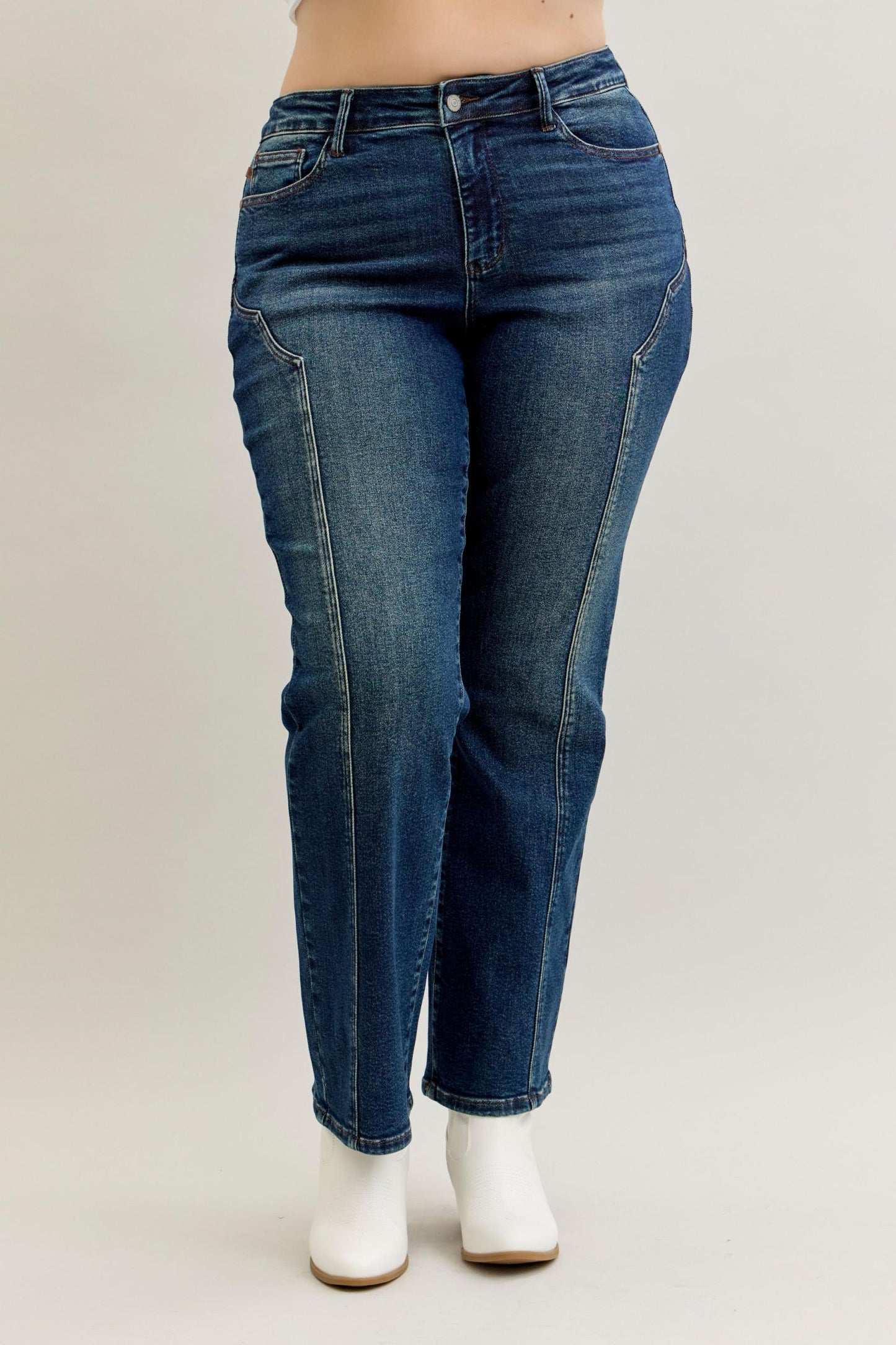 Fable Mid Rise Western Seam Straight by Judy Blue