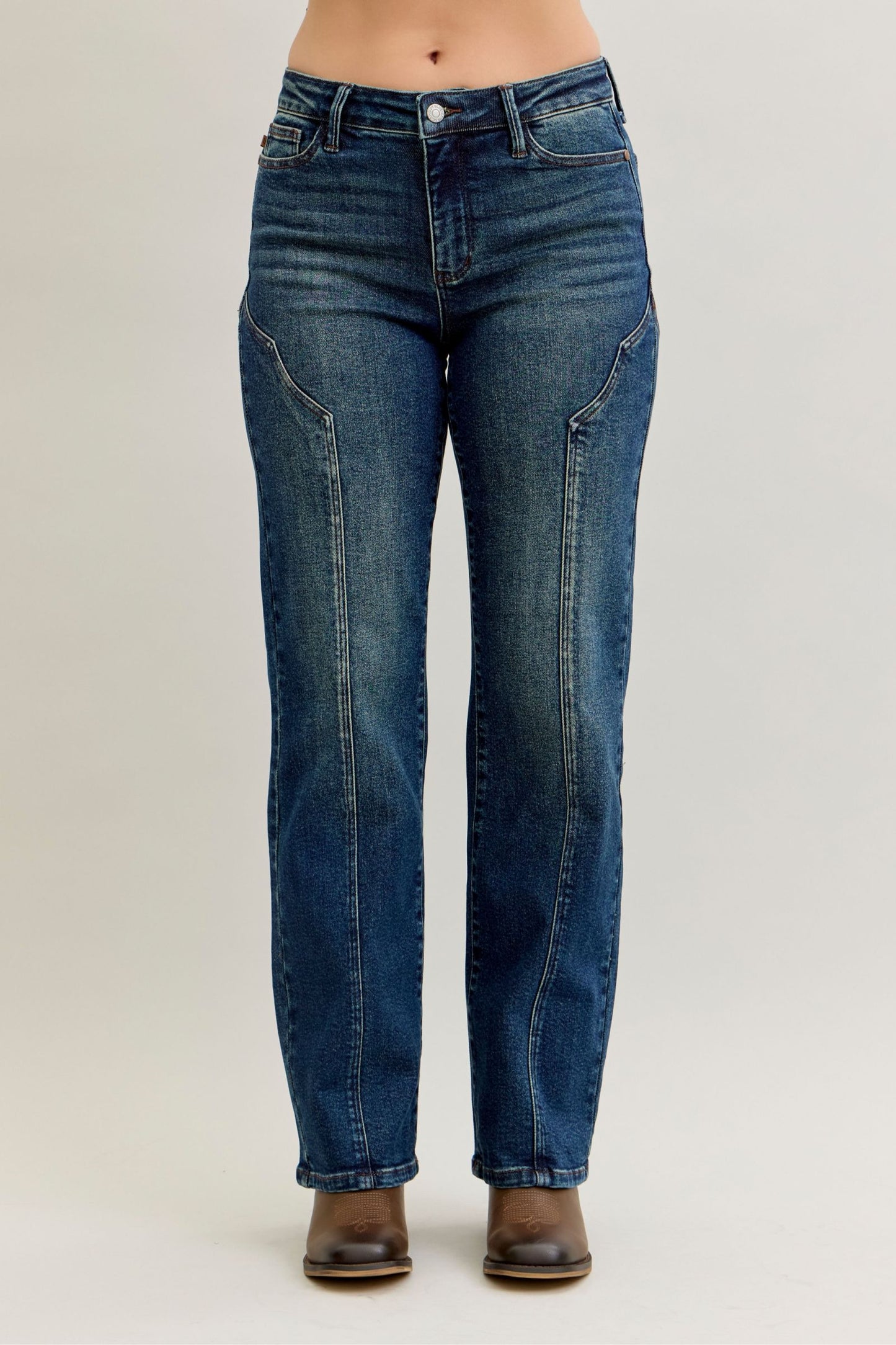 Fable Mid Rise Western Seam Straight by Judy Blue