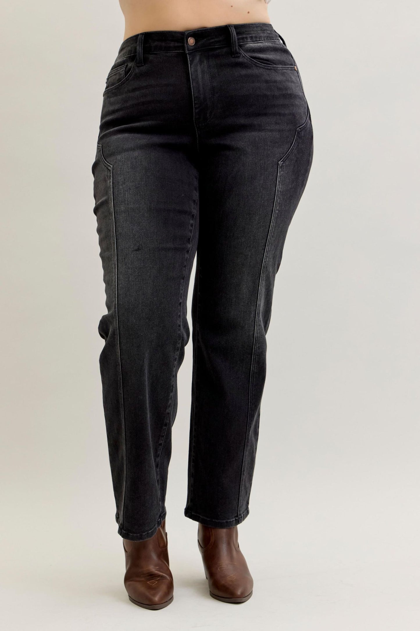 Fable Mid Rise Western Seam Straight by Judy Blue