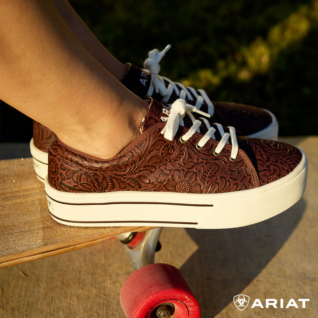 Skylar Floral Emboss Platform Sneaker by Ariat