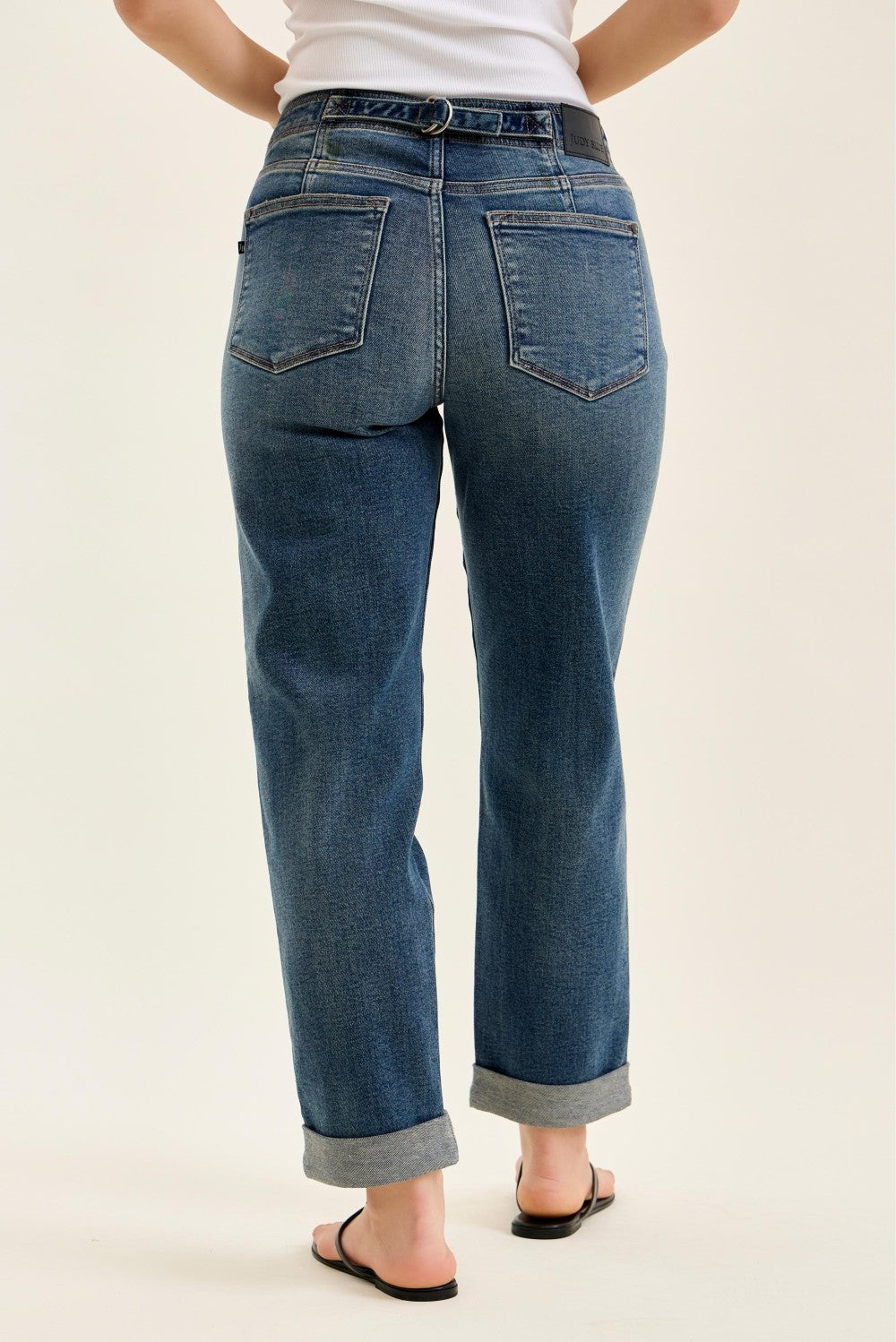 Tovi Mid Rise Boyfriend Straight Leg by Judy Blue