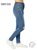 Curvy Estelle Tummy Control Distressed Jeans by Judy Blue
