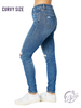 Curvy Estelle Tummy Control Distressed Jeans by Judy Blue