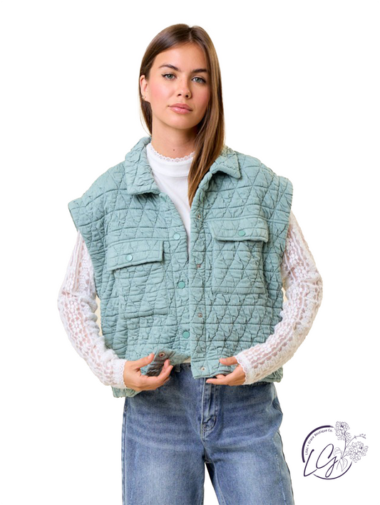 Golden Horizon Quilted Vest