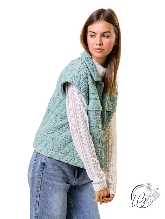 Golden Horizon Quilted Vest