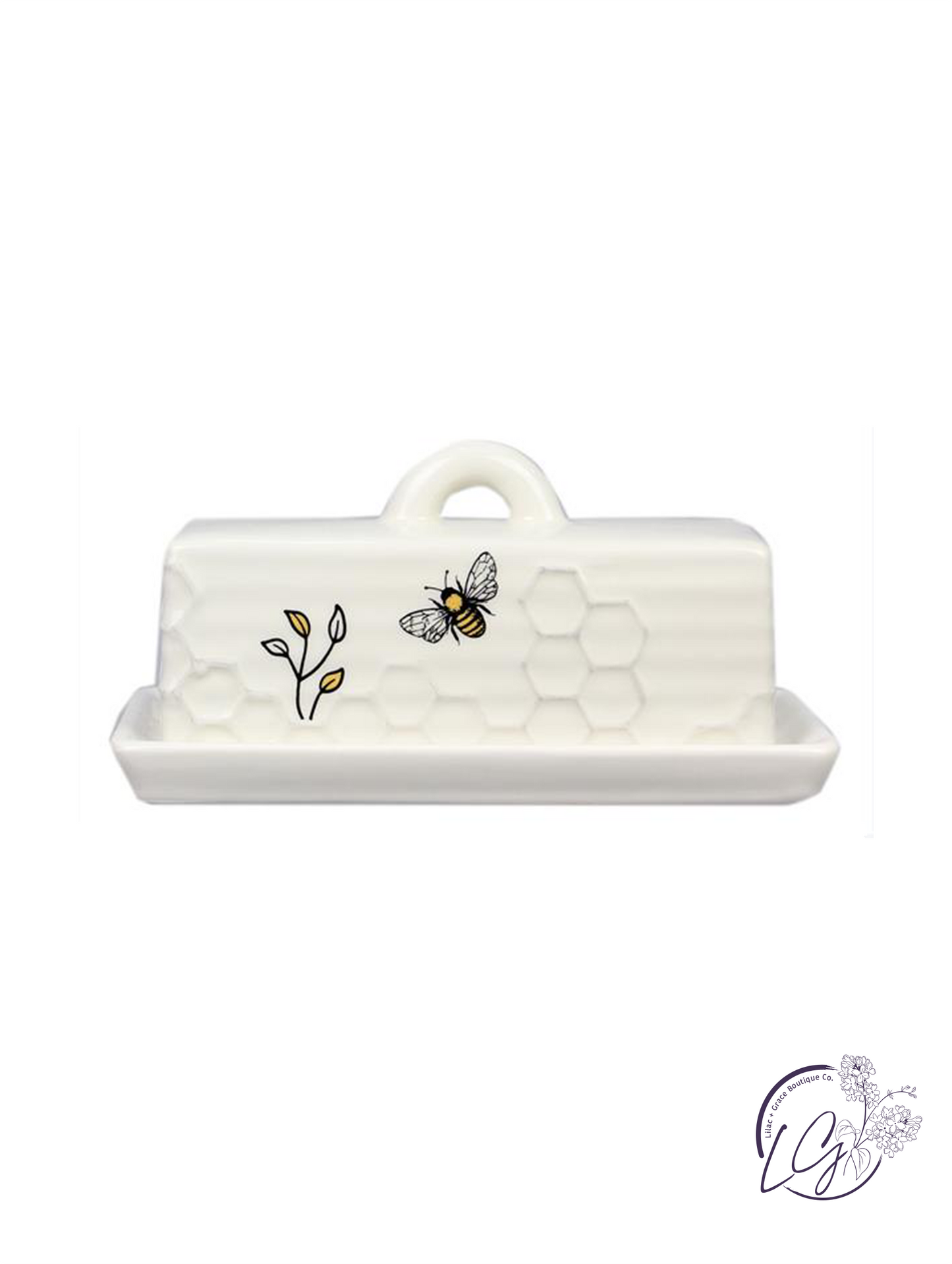 Honey Bee Ceramic Butter Dish