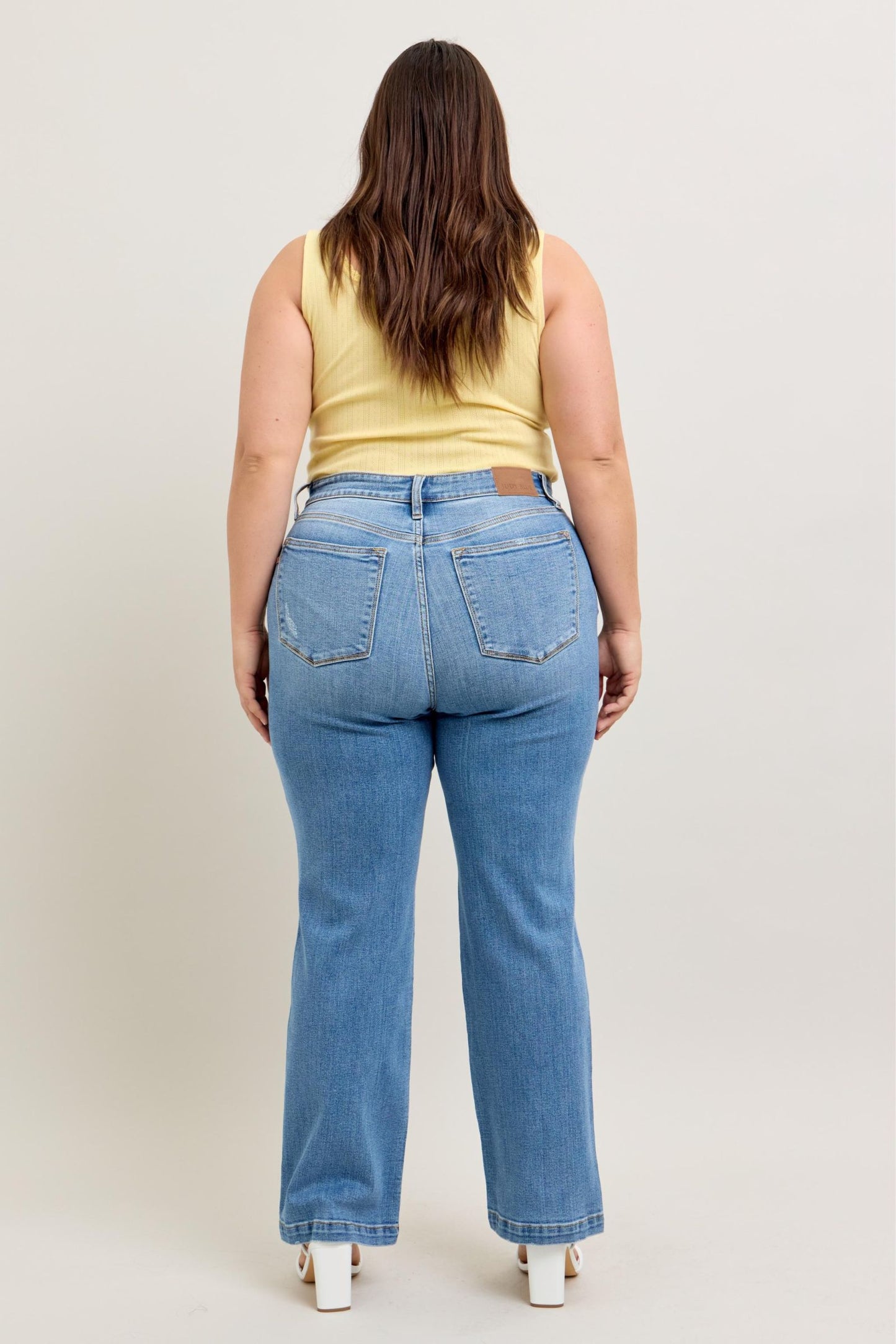 Clover High Rise Trouser Non distressed by Judy Blue