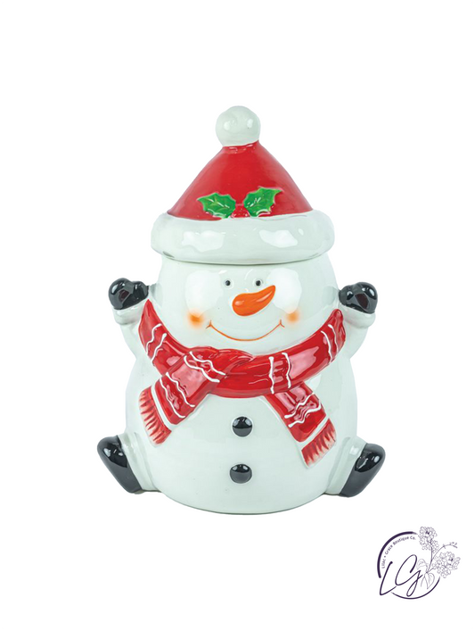 Happy Snowman Cookie Jar