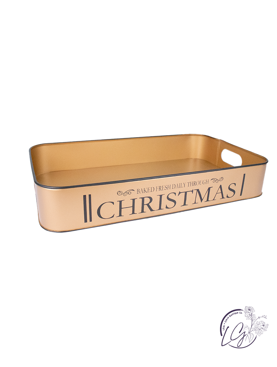 Metal Christmas Tray