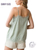 Curvy It's Never Goodbye Eyelash Trimmed Cami