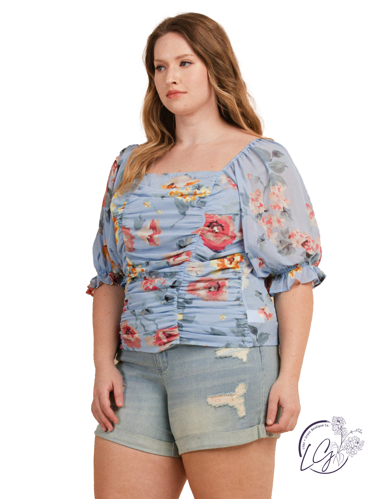 Curvy Petals In Bloom Blouse