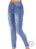 Mona High-Rise Distressed Button Fly Skinny by Judy Blue