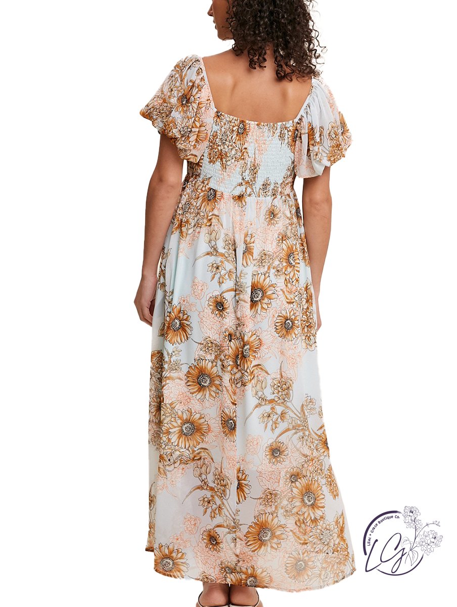 Sun Flower Midi Dress