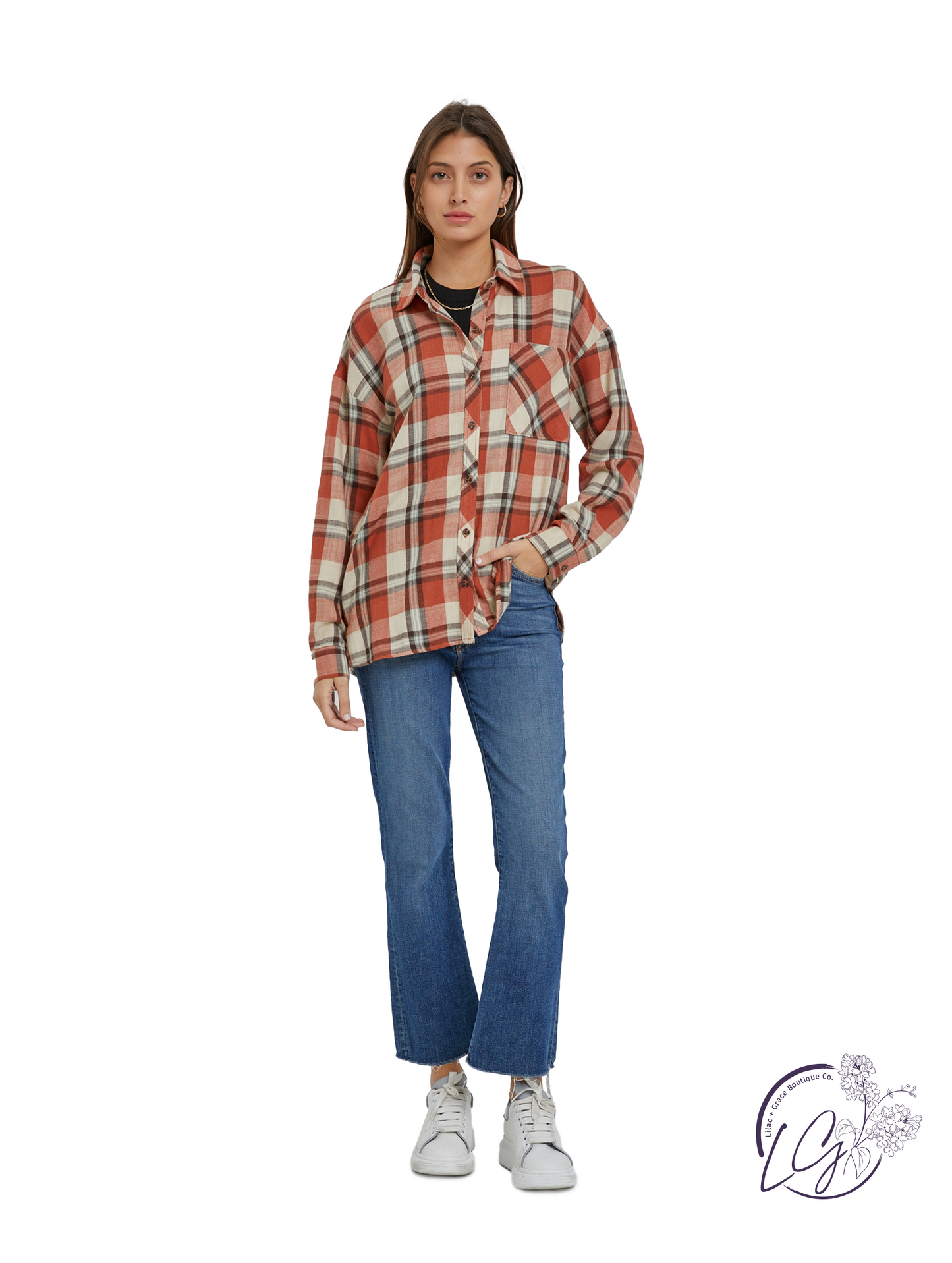 Relaxed Elegance Boyfriend Flannel