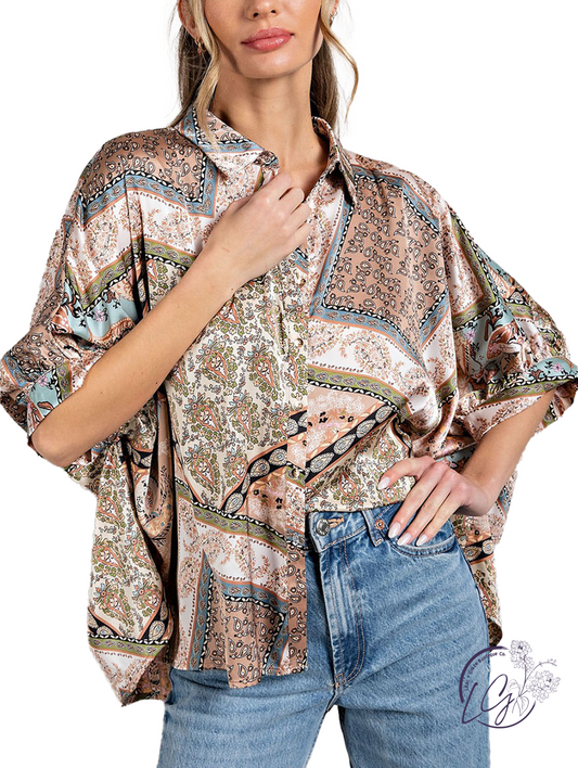 Elegant Print Blouse