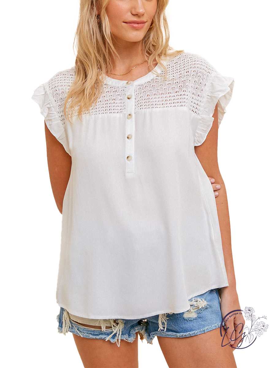 Fluttering Elegance Knit Top