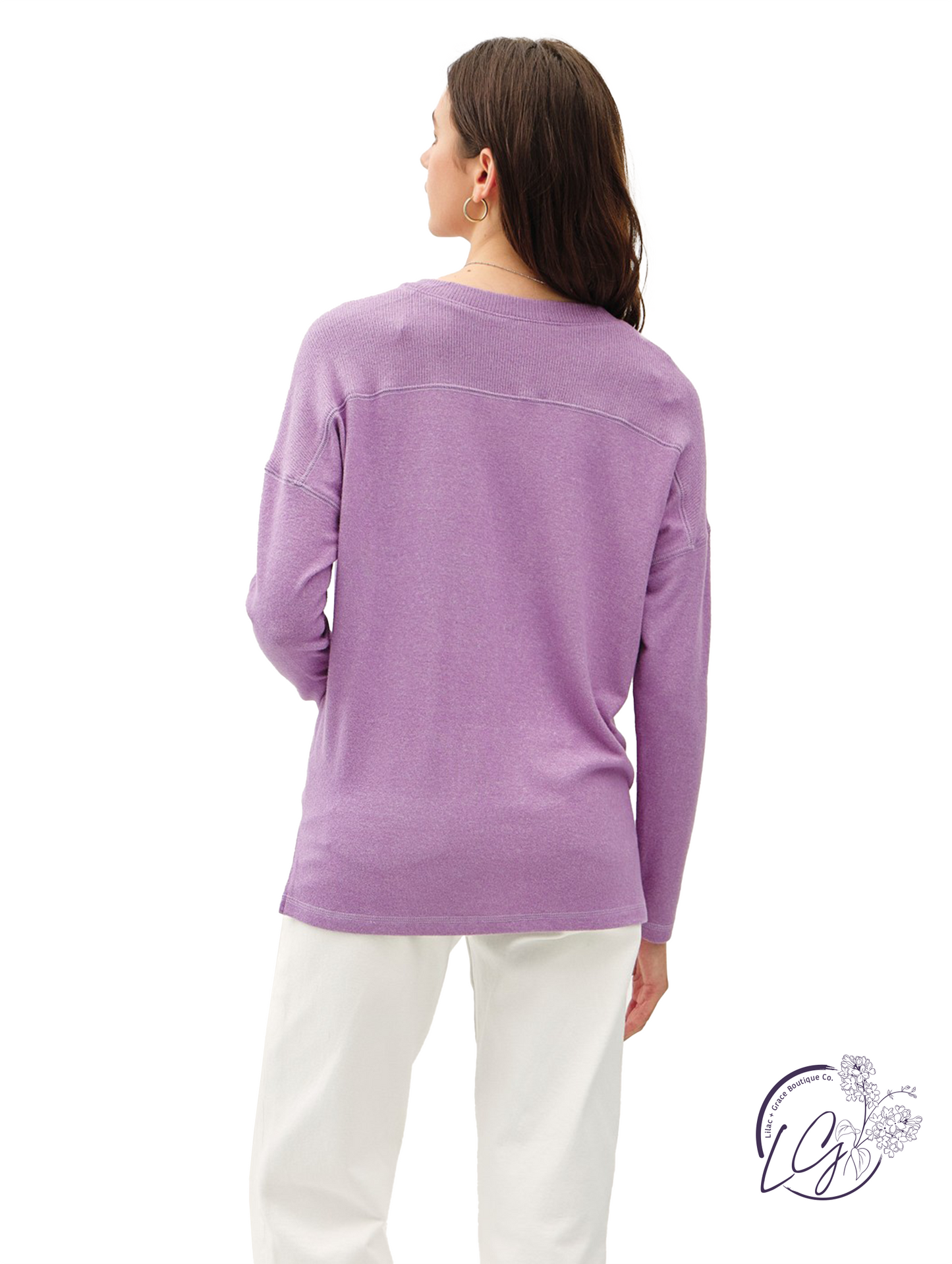 Basic Long Sleeve V-Neck Top