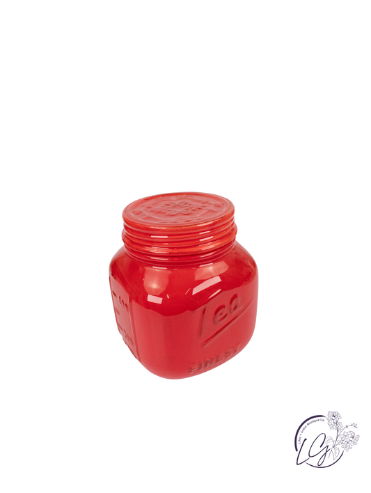Red Mason Jar Canisters