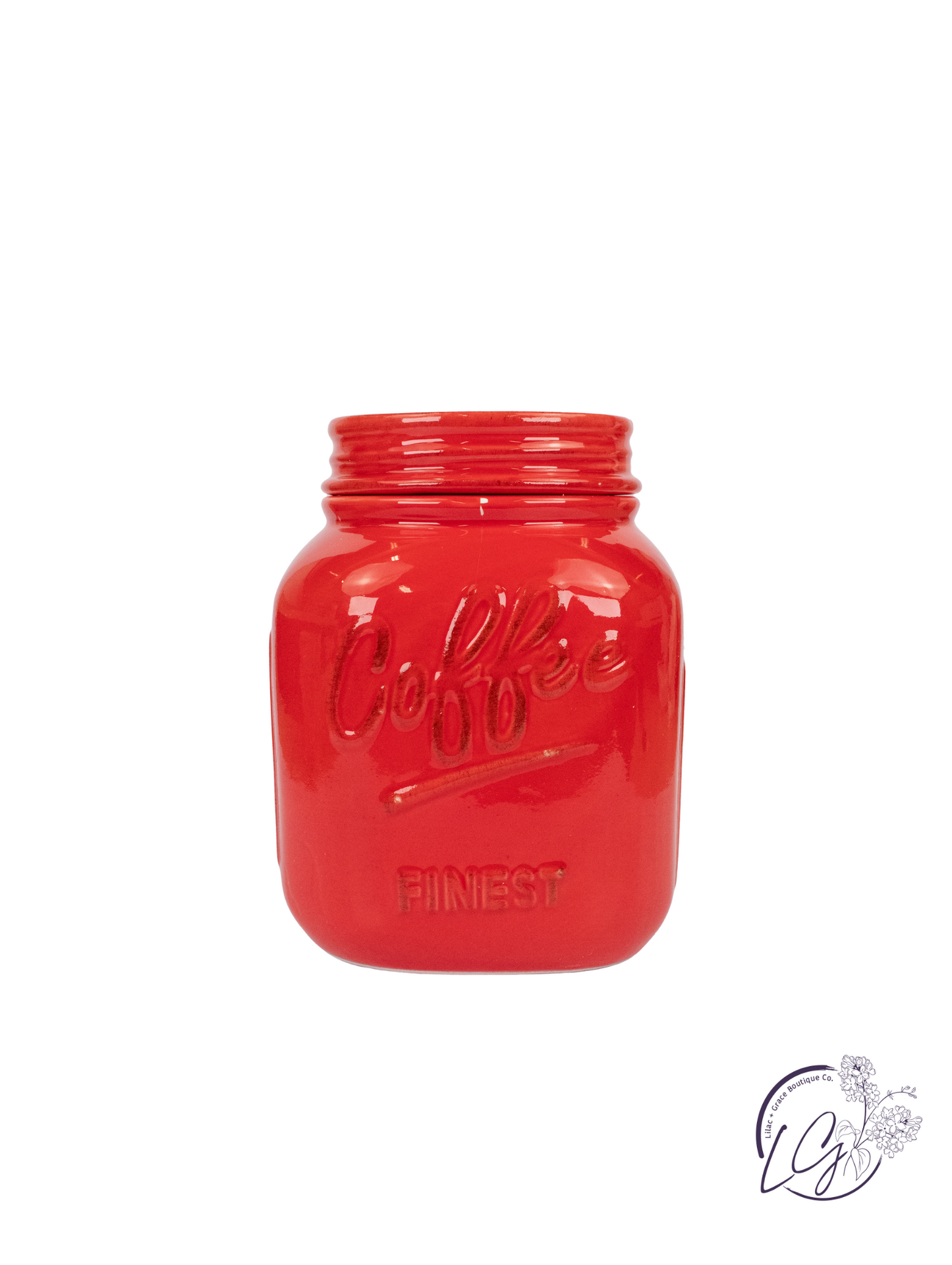 Red Mason Jar Canisters