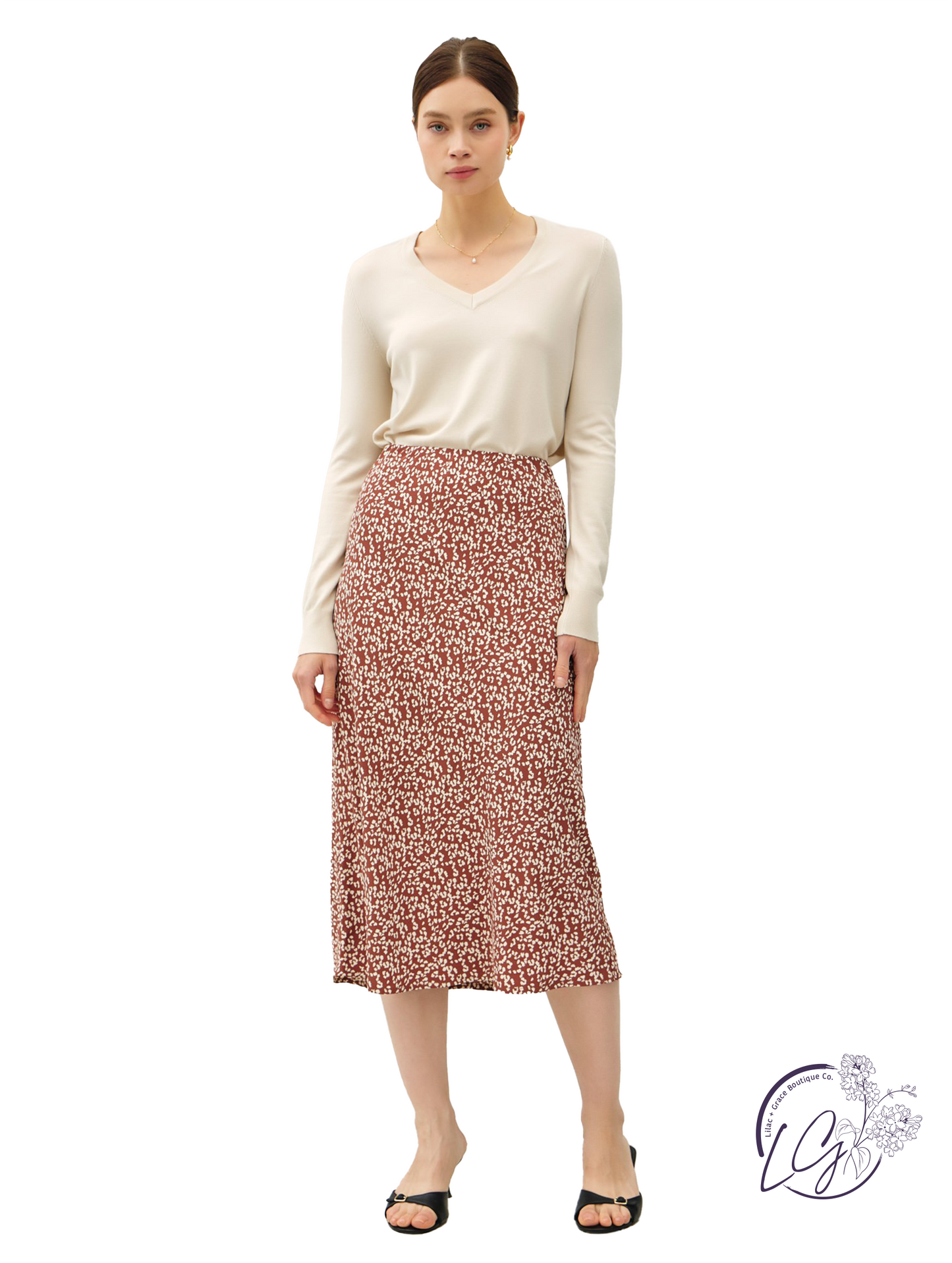 Efflorescing Comfort Midi Skirt