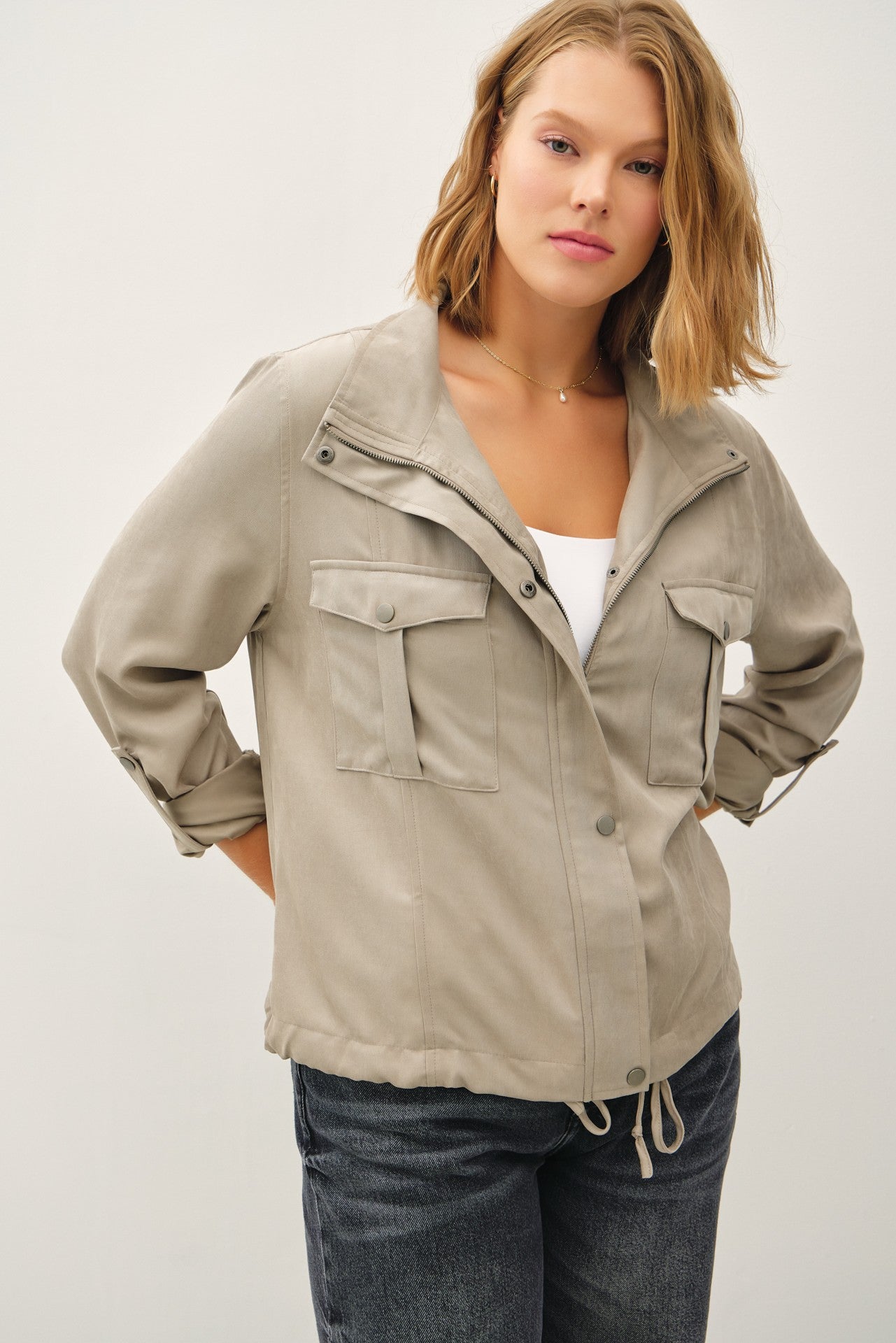 Curvy Urban Safari Cropped Jacket