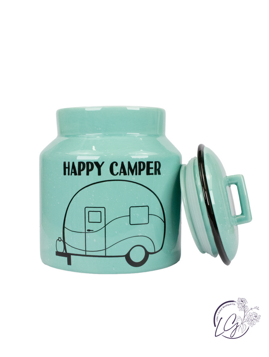 Ceramic Happy Camper Cookie Jar