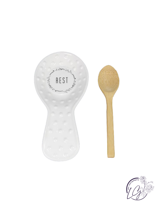 Cottage Core Ceramic Spoon Rest