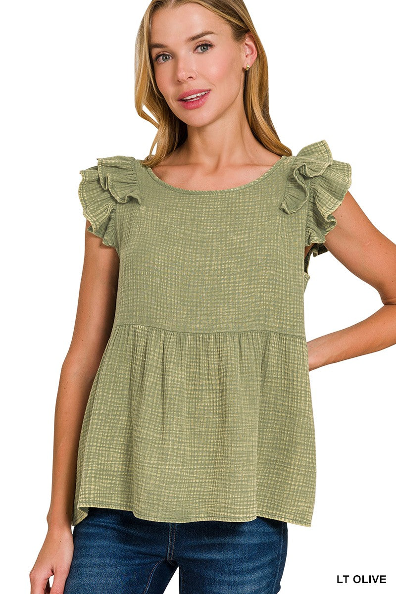 Lazy Afternoons Ruffle Blouse