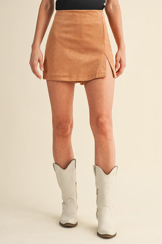Mesa Ridge Faux Suede Skort