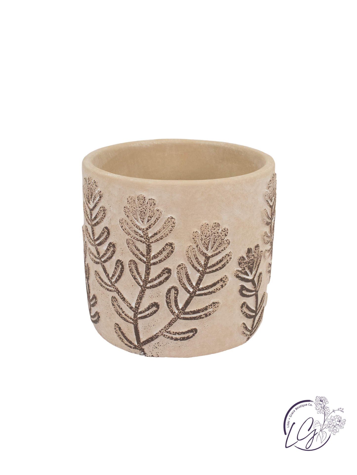Vintage Embossed Cement Planter