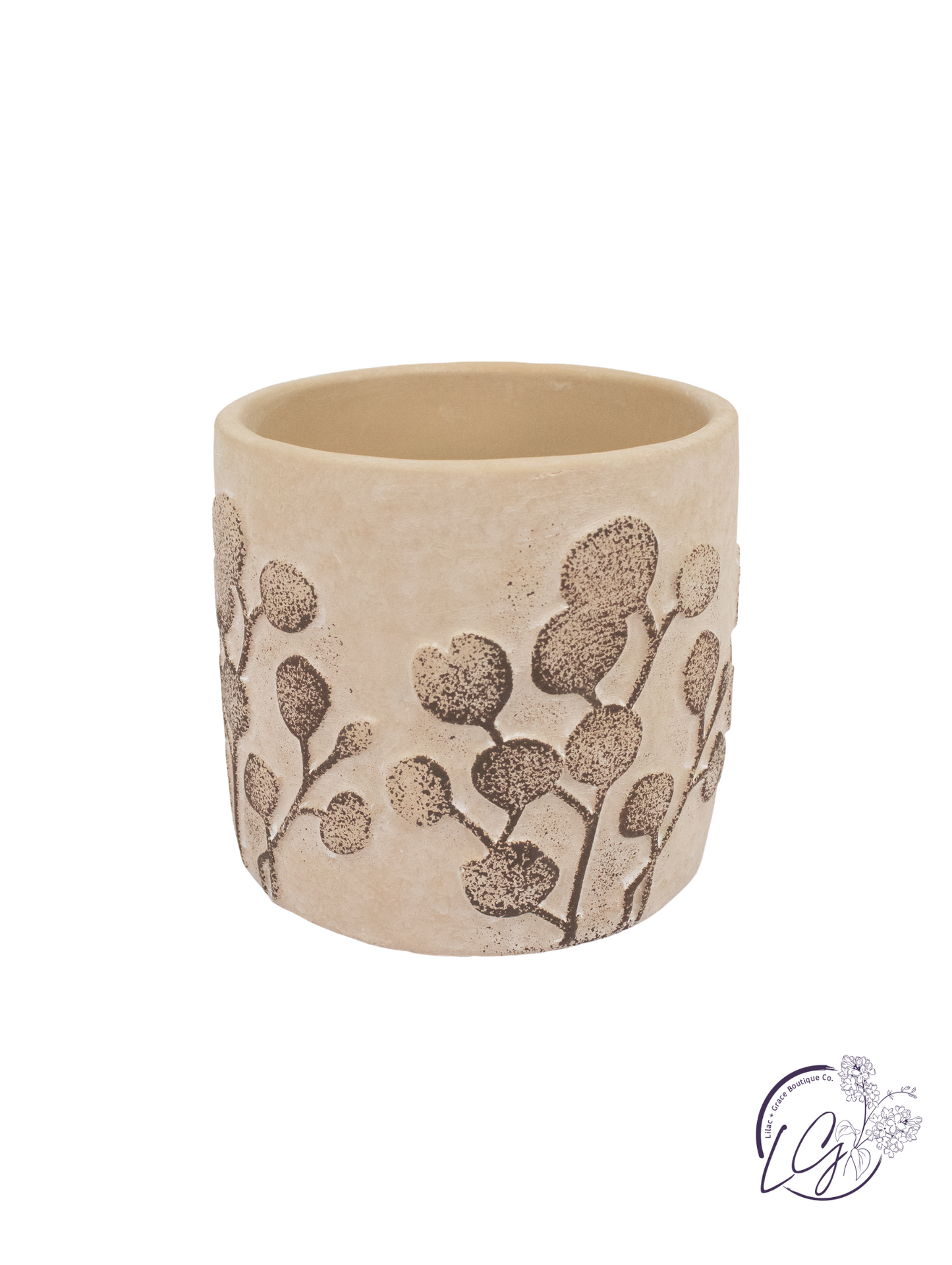 Vintage Embossed Cement Planter