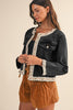 Rustic Charm Lace Trim Denim Jacket
