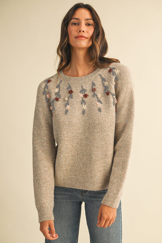 Meadow Mist Floral Sweater