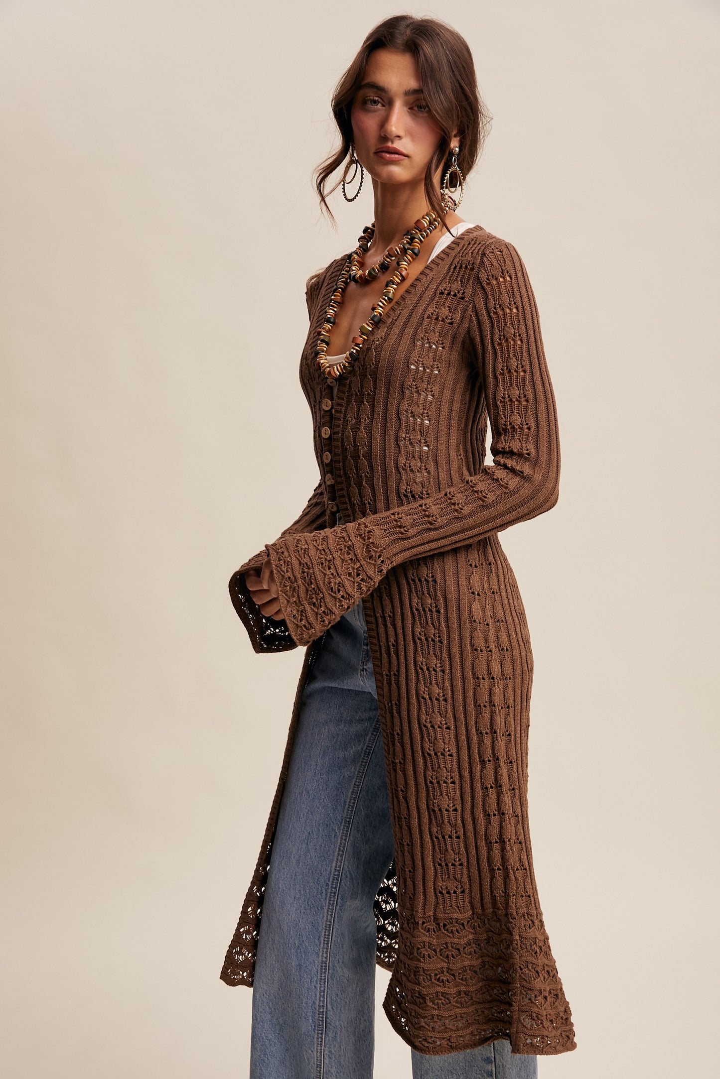 Heritage Stitch Duster Cardigan
