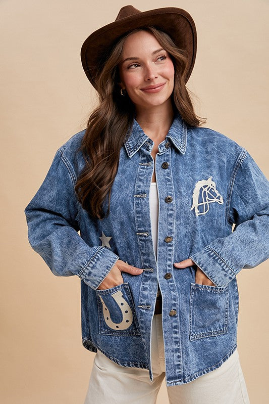 Lucky Horseshoe Denim Jacket